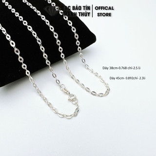 Dây chuyền bạc nữ Bảo Tín Thanh Thủy, vòng cổ bạc ta nguyên chất kiểu o phay dài 45 cm - 0.892 chỉ bạc s99