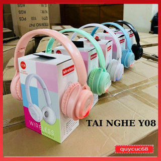 Tai Nghe Chụp Tai Bluetooth Y08, Tai Không Dây Có Mic, Có Thẻ Nhớ, Âm Bass Cực Chất, Nghe Nhạc Cực Hay Bảo Hành 12 Tháng