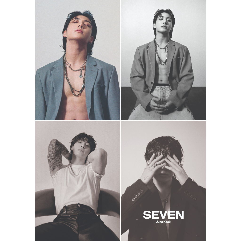 Poster 4 tấm Jungkook Seven mv solo
