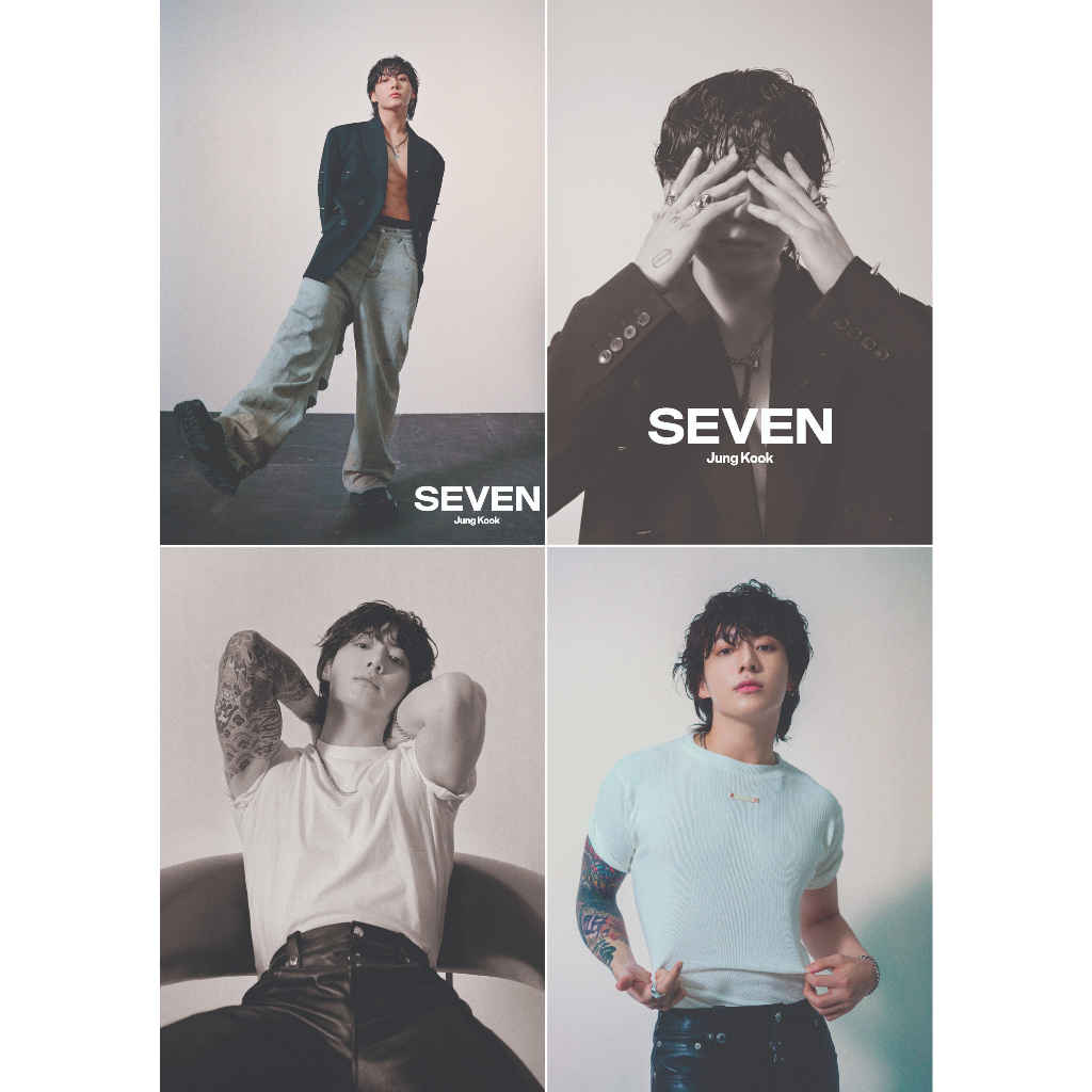 Poster 4 tấm Jungkook Seven mv solo