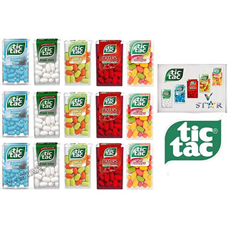 Kẹo ngậm Tictac hộp nhỏ 14.5g_vị dâu bạc hà, bạc hà lục, cam