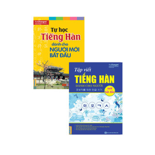 Sách - combo tự học tiếng hàn dành cho người mới bắt đầu + tập viết tiếng hàn dành cho người mới bắt đầu - changmi