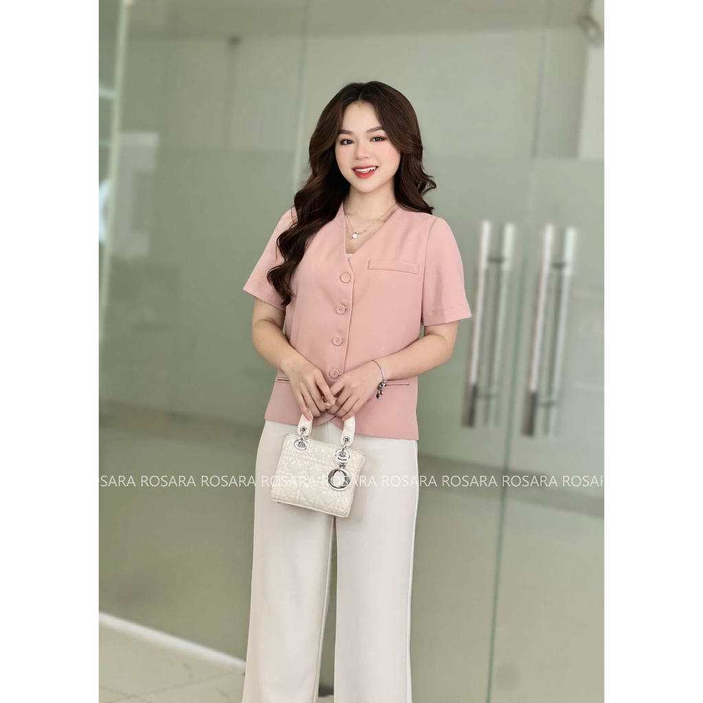 Quần culottes thời trang nữ ống rộng cạp cao Rosara Q1