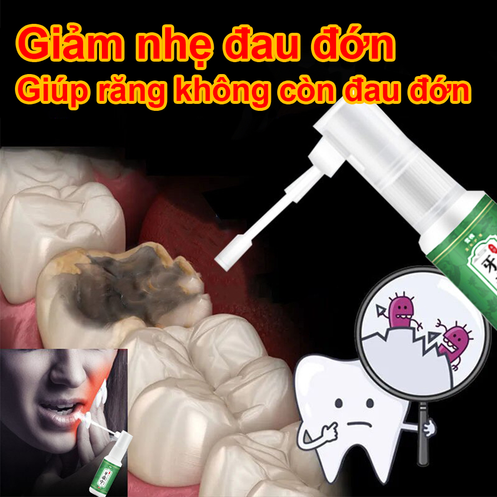 Xịt giảm đau răng kháng khuẩn Nóng trong loại bỏ Sâu răng đau răng Lợi sưng đau Răng khôn chăm sóc răng miệng 30ml