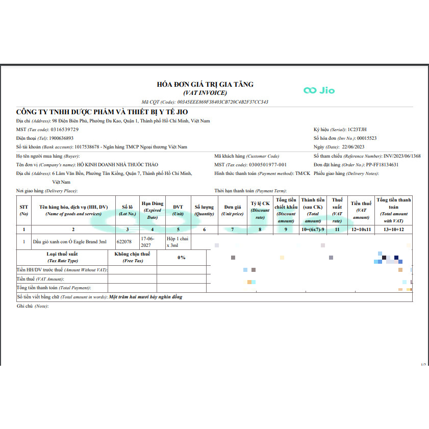 CHÍNH HÃNG Dầu Xanh CON Ó Singapore Eagle Brand CHAI 24 ML