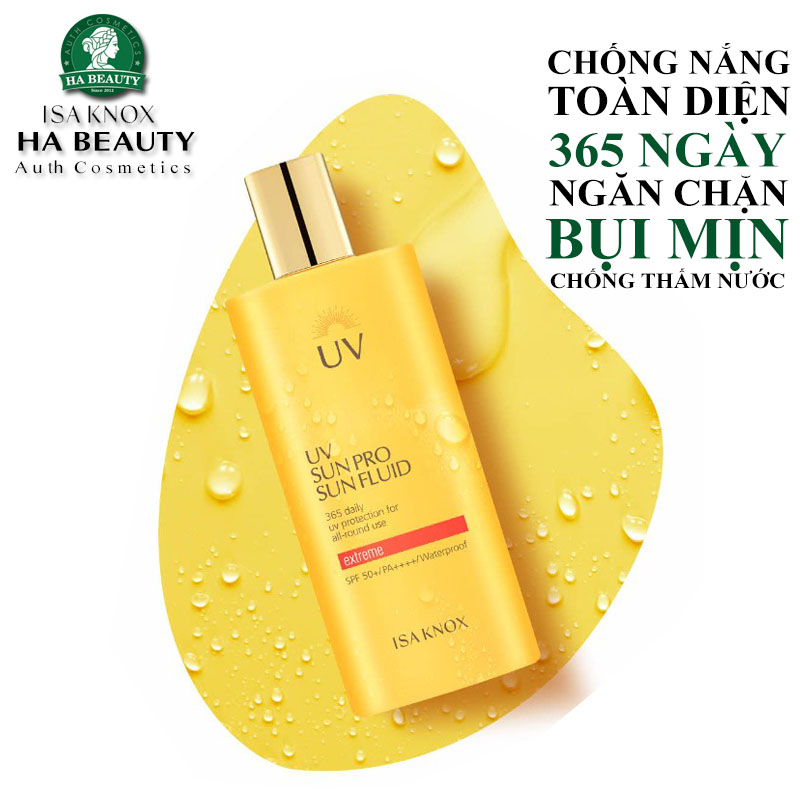 Kem chống nắng Bảo vệ da toàn diện Chống thấm nước ISA KNOX UV SUN PRO 365 Extreme Sun Fluid SPF50+/