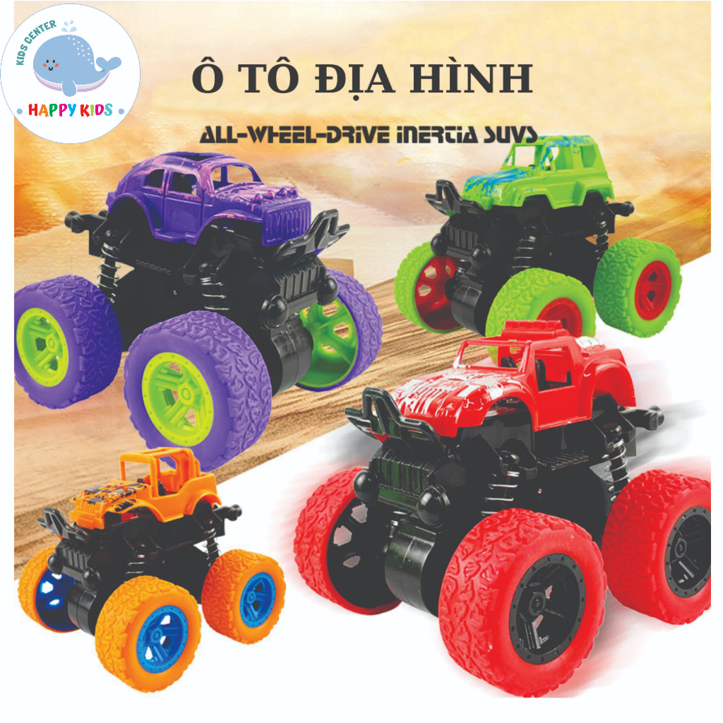 Đồ chơi Ô tô địa hình nhào lộn 360 độ chạy quán tính siêu bền nhiều màu sắc cho bé