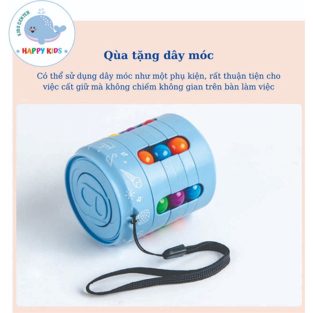 Rubik biến thể hình lon bia – Spinner đẹp lạ mắt xoay ngón tay luyện trí não, sự kiên trì