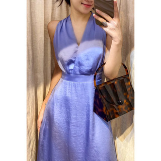 Grace - Elegant Silk Dress - Đầm Midi Cổ Yếm E40