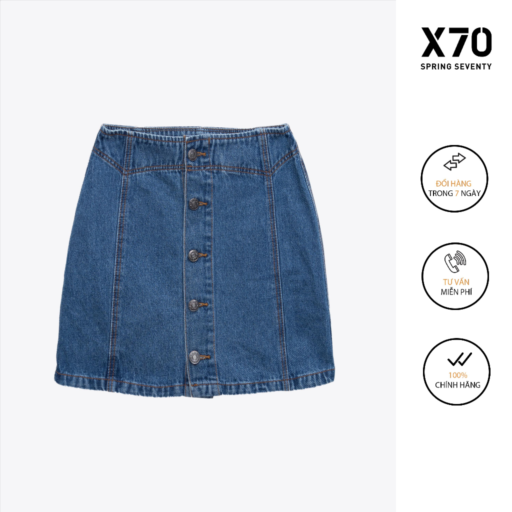 Chân Váy Jeans Có Nút Dáng A Tinh Tế Thời Trang X70 - 04540005