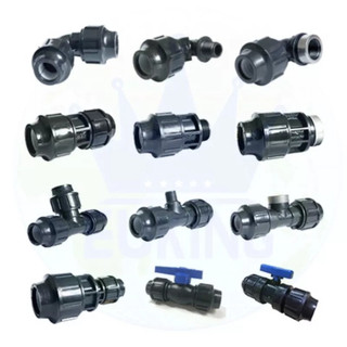 Góc, tê, mang sông nối ống, phụ kiện ống nước sạch HDPE phi 25