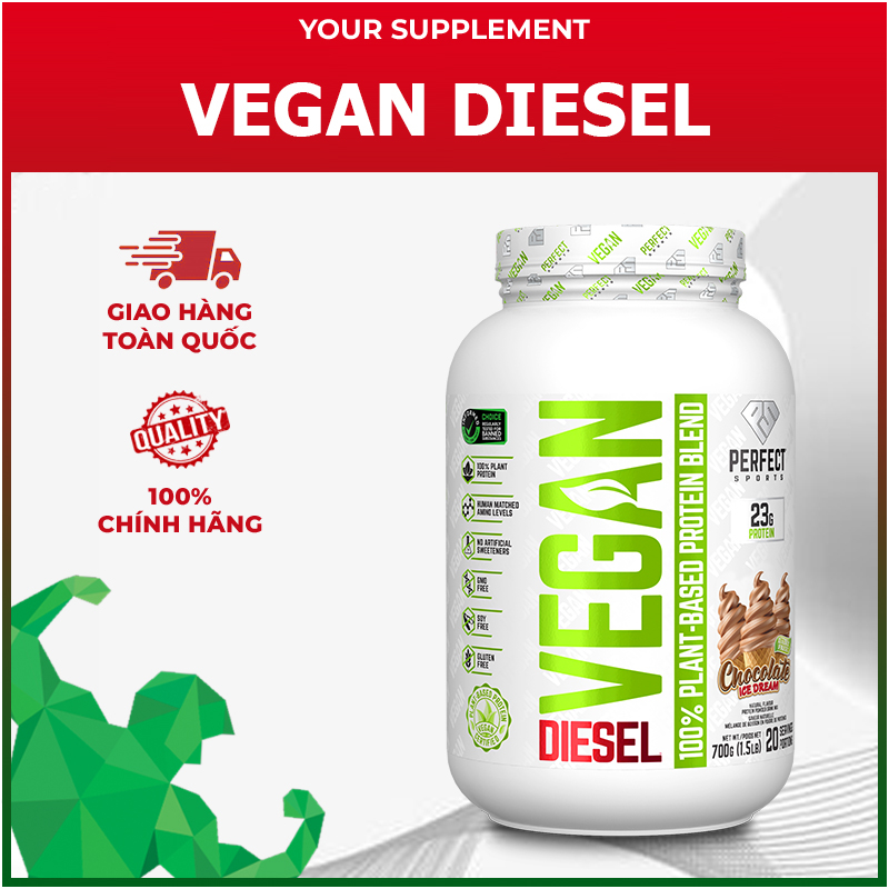 Sữa Tăng Cơ 100% Thực Vật Organic VEGAN DIESEL 700gr