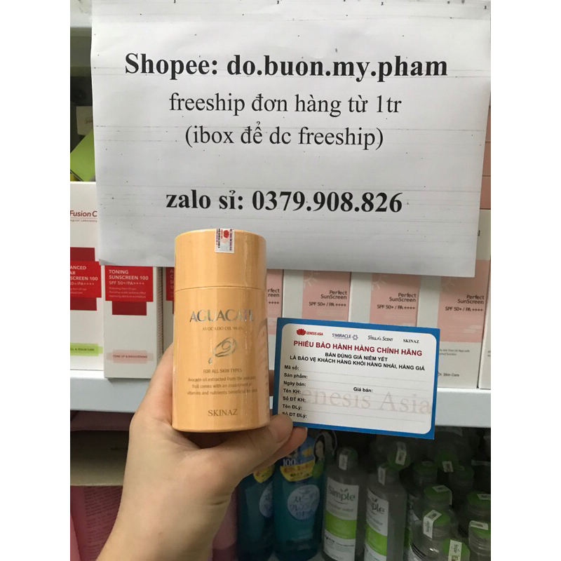 Đủ tem, phụ đề. phiếu bảo hành - Tinh chất bơ AGUACATE AVOCADO 99,6% Skinaz Hàn Quốc