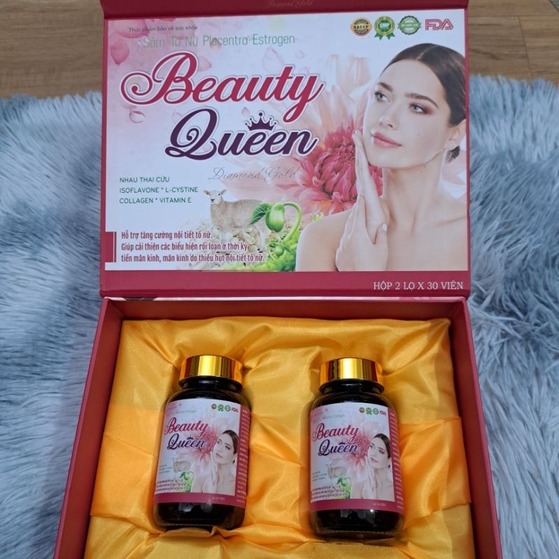 Viên uống nội tiết tố Sâm tố nữ mầm đậu nành collagen BEAUTY QUEEN - giúp làm đẹp ,tăng cường sinh lý nữ