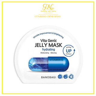 Mặt nạ giấy cấp nước dưỡng ẩm da banobagi vita genic hydrating jelly mask vitamin e 30ml - banobagi xanh biển