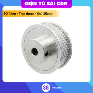 Puly gt2 60 răng | trục 6mm | bề rộng đai 10mm