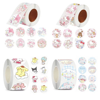 Cuộn 500 tem Sticker Sanrio dễ thương - 2.5cm