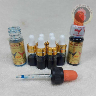  Thuốc nuôi gà đá bo lớn MEGA VIP 123 - LAMPAM Thái Lan - Tăng bo lớn sung hừng gà tải cựa - Chai chiết 1cc 