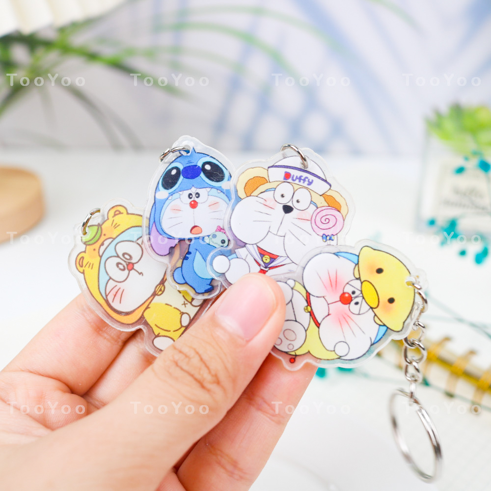 Móc khóa mica mini Doraemon Cosplay dễ thương cute TooYoo BK00222