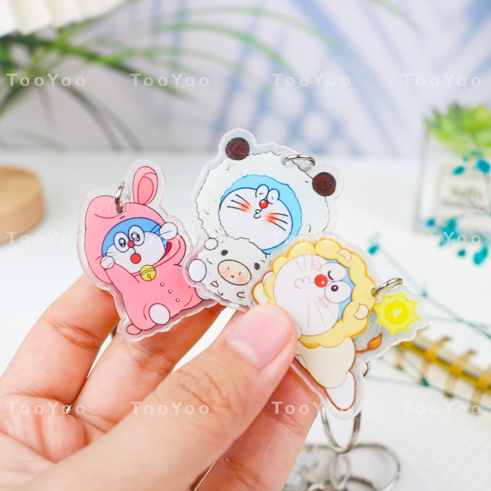 Móc khóa mica mini Doraemon Cosplay dễ thương cute TooYoo BK00222