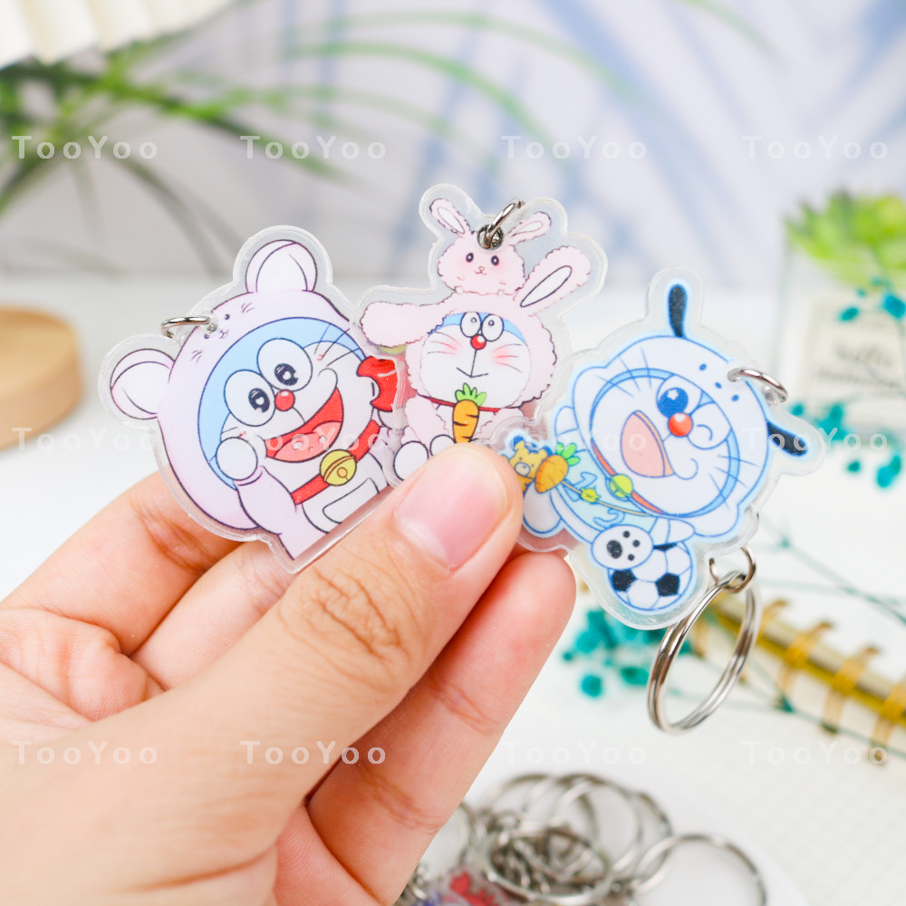 Móc khóa mica mini Doraemon Cosplay dễ thương cute TooYoo BK00222