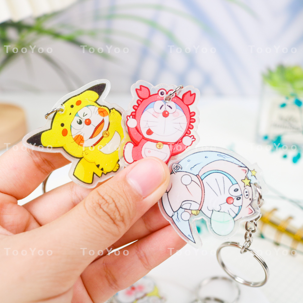 Móc khóa mica mini Doraemon Cosplay dễ thương cute TooYoo BK00222