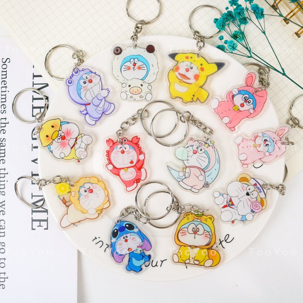 Móc khóa mica mini Doraemon Cosplay dễ thương cute TooYoo BK00222