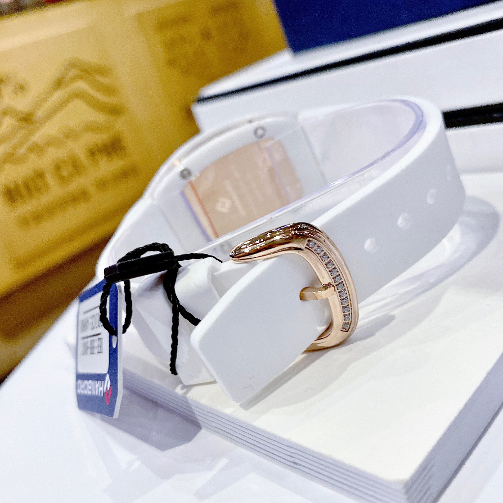 Đồng hồ nữ Hanboro By Huboler HBR-807 thiết kế sang chảnh 35mm, Dây cao su, Authentic, fullbox, Luxury diamond watch