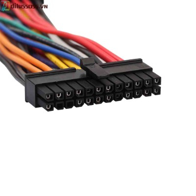 Dây Cáp ATX PSU Chuẩn 24Pin Female Sang Mini 24P Male Cáp chuyển 24 chân to sang 24 chân nhỏ cho nguồn Dell