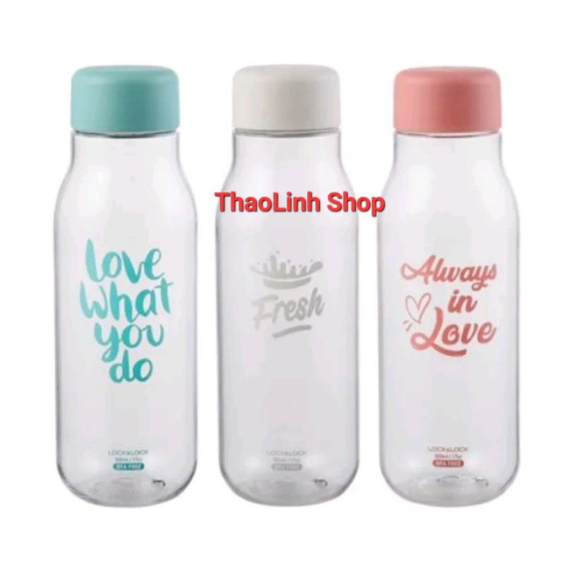 BÌNH NƯỚC NHỰA LOCK & LOCK  MILKY 500ML BPA FREE