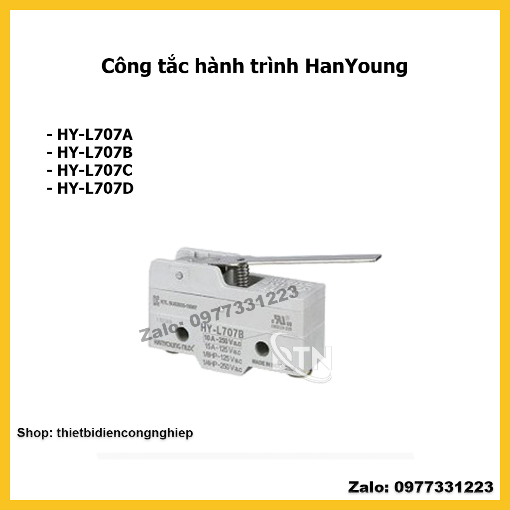 HanYoung Công tắc hành trình HY-L707A HY-L707B HY-L707C HY-L707D Hanyoung Nux