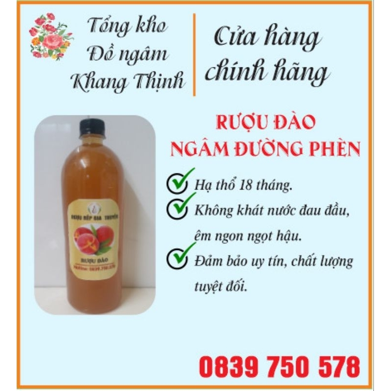 R.ươu Đào 1 lít. êm thơm ngon ngọt hậu.uy tín.chất lượng.