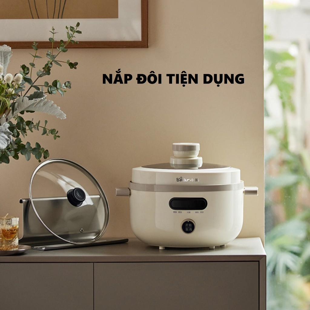 Nồi Áp Suất BEAR Đa Năng Dung Tích 4 Lít - Hàng Chính Hãng, Bảo Hành 12 Tháng