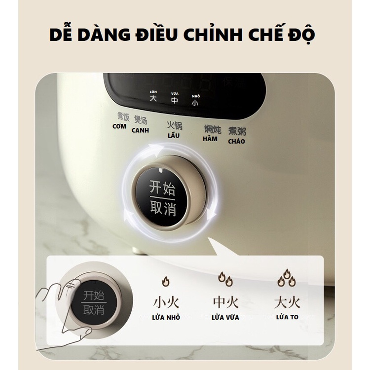 Nồi Áp Suất BEAR Đa Năng Dung Tích 4 Lít - Hàng Chính Hãng, Bảo Hành 12 Tháng