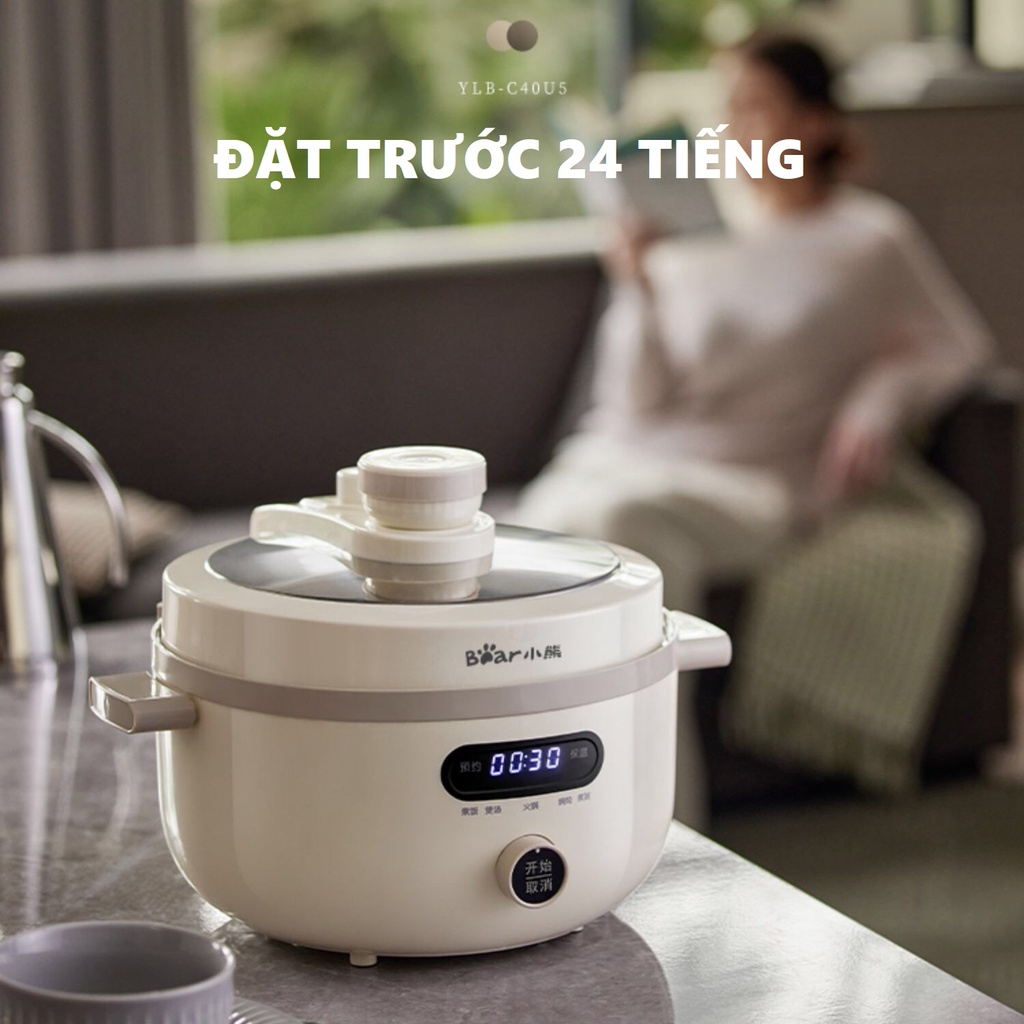 Nồi Áp Suất BEAR Đa Năng Dung Tích 4 Lít - Hàng Chính Hãng, Bảo Hành 12 Tháng