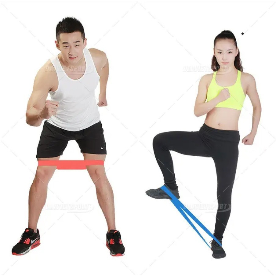 Dây Mini Band JindoSoccer - Dây Kháng Lực Cao Su AOLIKES Tập Gym Yoga Tay Chân Mông Đùi JSD20