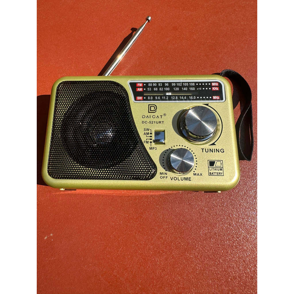 Đài Radio Bắt Sóng Khoẻ - FM/AM/SW  WAXIBA XB-521 URT Cổng USB,Nắp Được Cả Thẻ Nhớ.