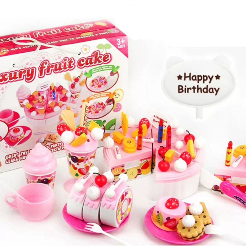 Bộ đồ chơi trang trí và cắt bánh sinh nhật loại to 86 chi tiết đồ chơi xinh nhật cho bé
