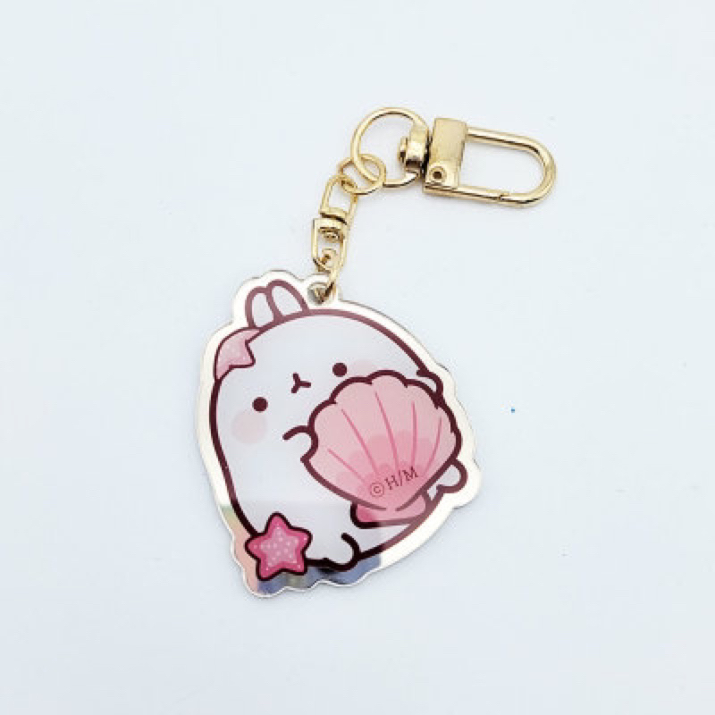 Móc Khoá Nhân Phẩm Molang - Móc khoá mặt sau có gương