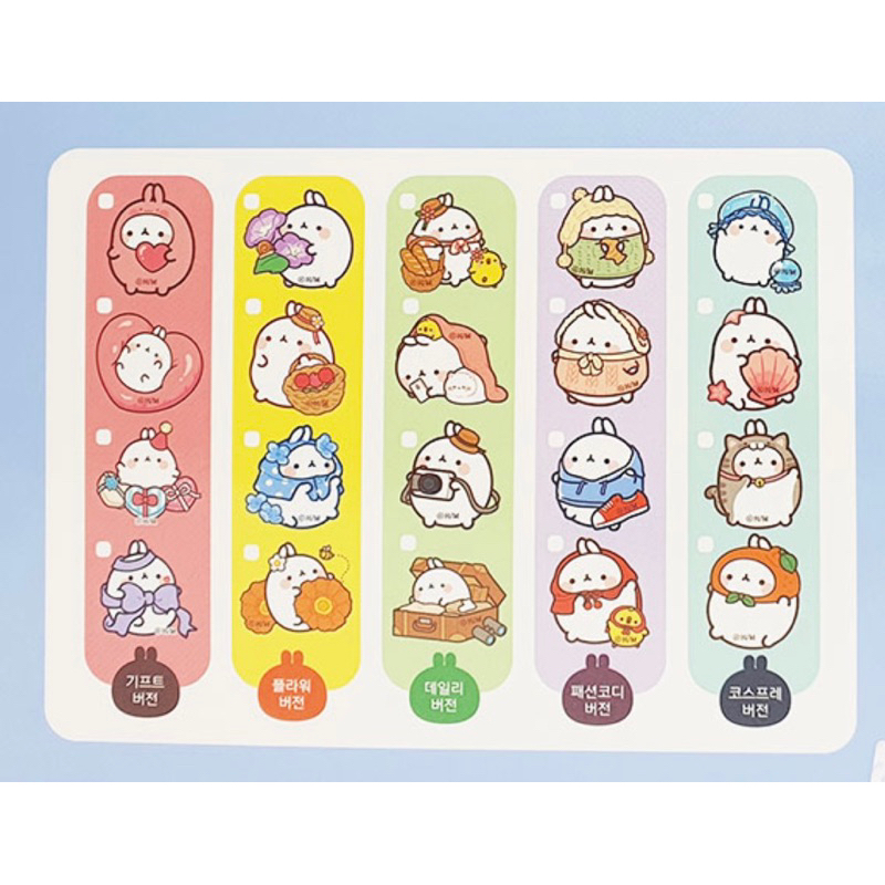 Móc Khoá Nhân Phẩm Molang - Móc khoá mặt sau có gương