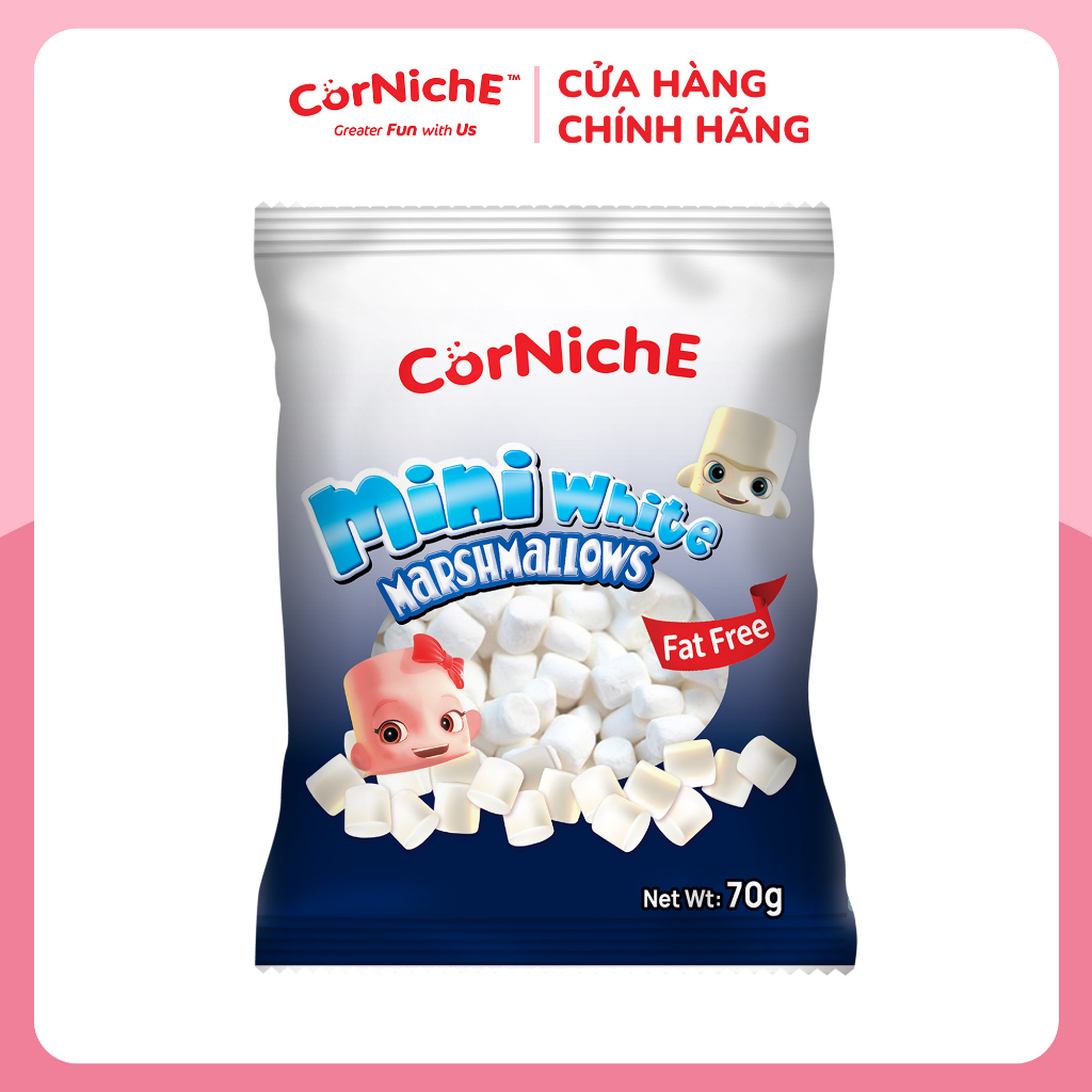 Kẹo dẻo Marshmallows viên nhỏ trắng hiệu Corniche 70g