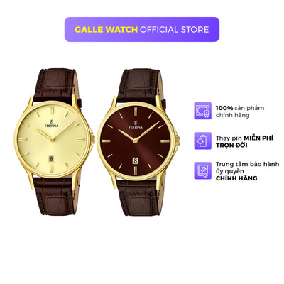 Đồng hồ nam Festina Watch F16747 mặt kính Mineral, chống nước 5 ATM, dây da đeo tay cao cấp chính hãng Thụy Sĩ