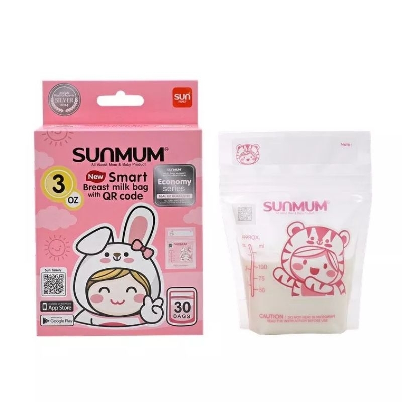Hộp 50 Túi Trữ Sữa Sunmum 100ml, 150ml, 250ml - Thái Lan