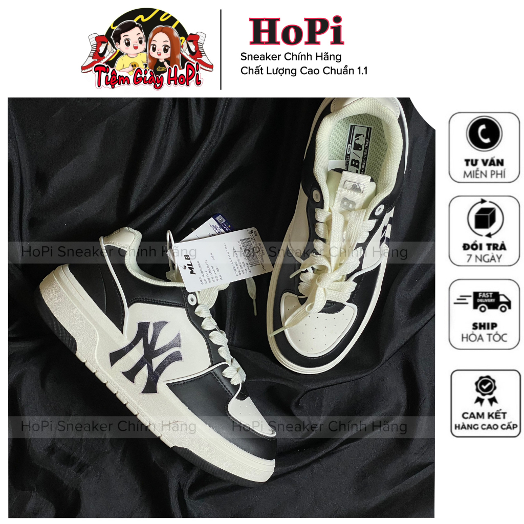 HoPi | Giày thể thao MLB Chunky Liner đen 2023 hàng 𝐁𝐞𝐬𝐭 𝐐𝐮𝐚𝐥𝐢𝐭𝐲 đế đệm khí, chuẩn form nguyên bản