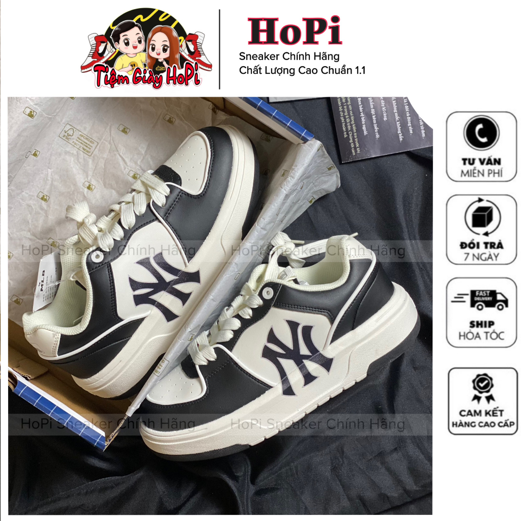 HoPi | Giày thể thao MLB Chunky Liner đen 2023 hàng 𝐁𝐞𝐬𝐭 𝐐𝐮𝐚𝐥𝐢𝐭𝐲 đế đệm khí, chuẩn form nguyên bản