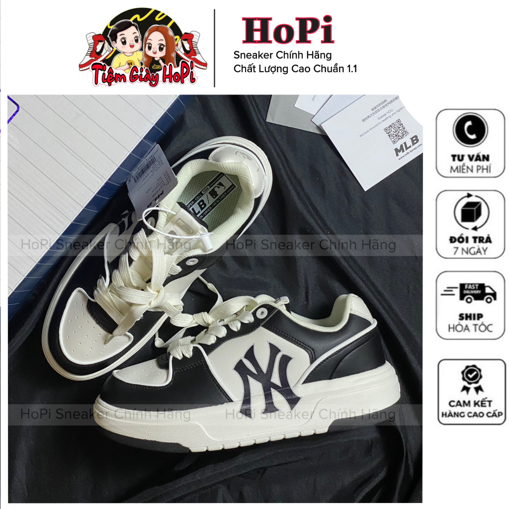 HoPi | Giày thể thao MLB Chunky Liner đen 2023 hàng 𝐁𝐞𝐬𝐭 𝐐𝐮𝐚𝐥𝐢𝐭𝐲 đế đệm khí, chuẩn form nguyên bản