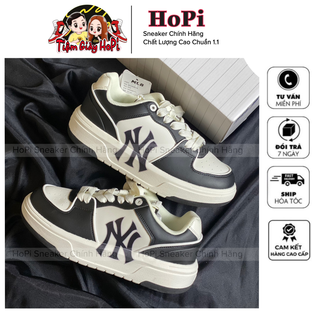 HoPi | Giày thể thao MLB Chunky Liner đen 2023 hàng 𝐁𝐞𝐬𝐭 𝐐𝐮𝐚𝐥𝐢𝐭𝐲 đế đệm khí, chuẩn form nguyên bản