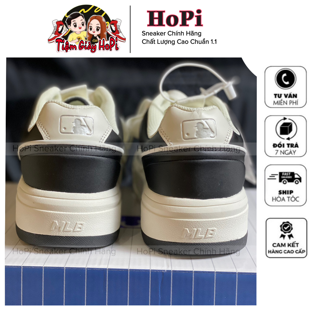 HoPi | Giày thể thao MLB Chunky Liner đen 2023 hàng 𝐁𝐞𝐬𝐭 𝐐𝐮𝐚𝐥𝐢𝐭𝐲 đế đệm khí, chuẩn form nguyên bản