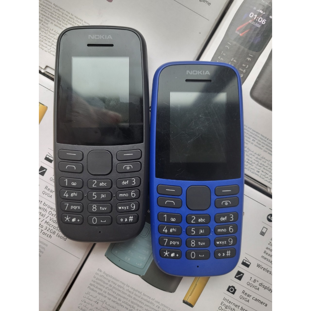 Điện Thoại Nghe Gọi Nokia 1O5  2 Sim Loa to Pin trâu - Hàng Mới Chính Hãng Fulbox Tặng kèm pin sạc full box | BigBuy360 - bigbuy360.vn