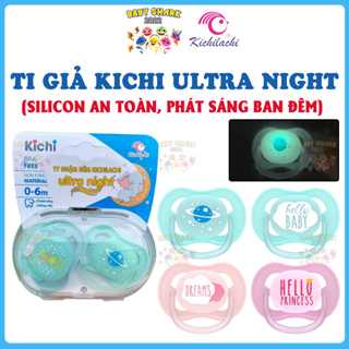Ti Giả Kichilachi Ultra Night Ban Đêm, Núm Vú Ngậm Cho Trẻ Sơ Sinh Chống Vẩu Chất Liệu Silicone